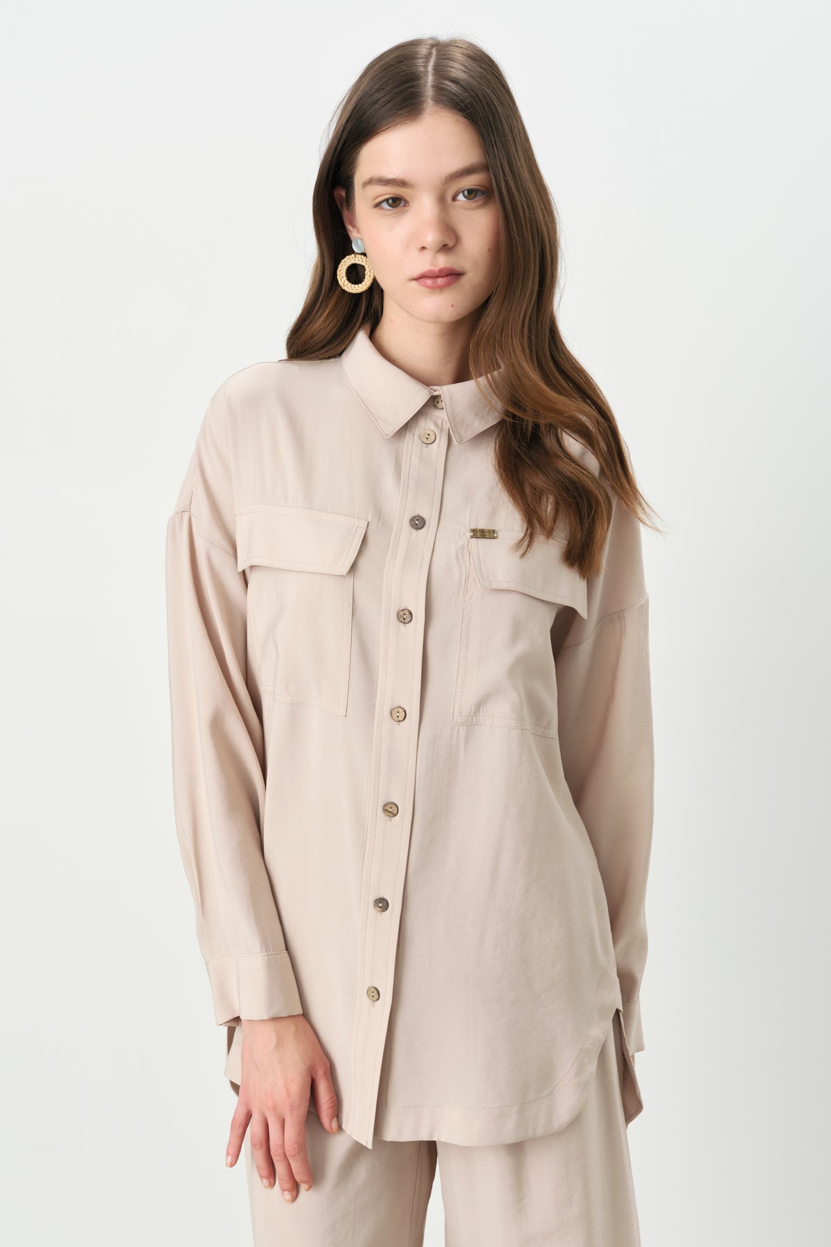 Modal Pants and Tunic Set - Beige