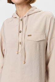 Pantolon Tunik Modal Takım - Bej