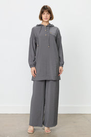Pantolon Tunik Modal Takım - Füme