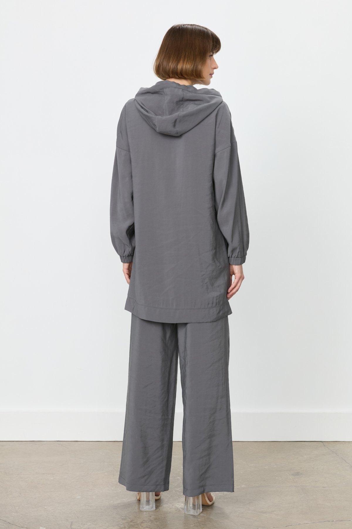 Pantolon Tunik Modal Takım - Füme