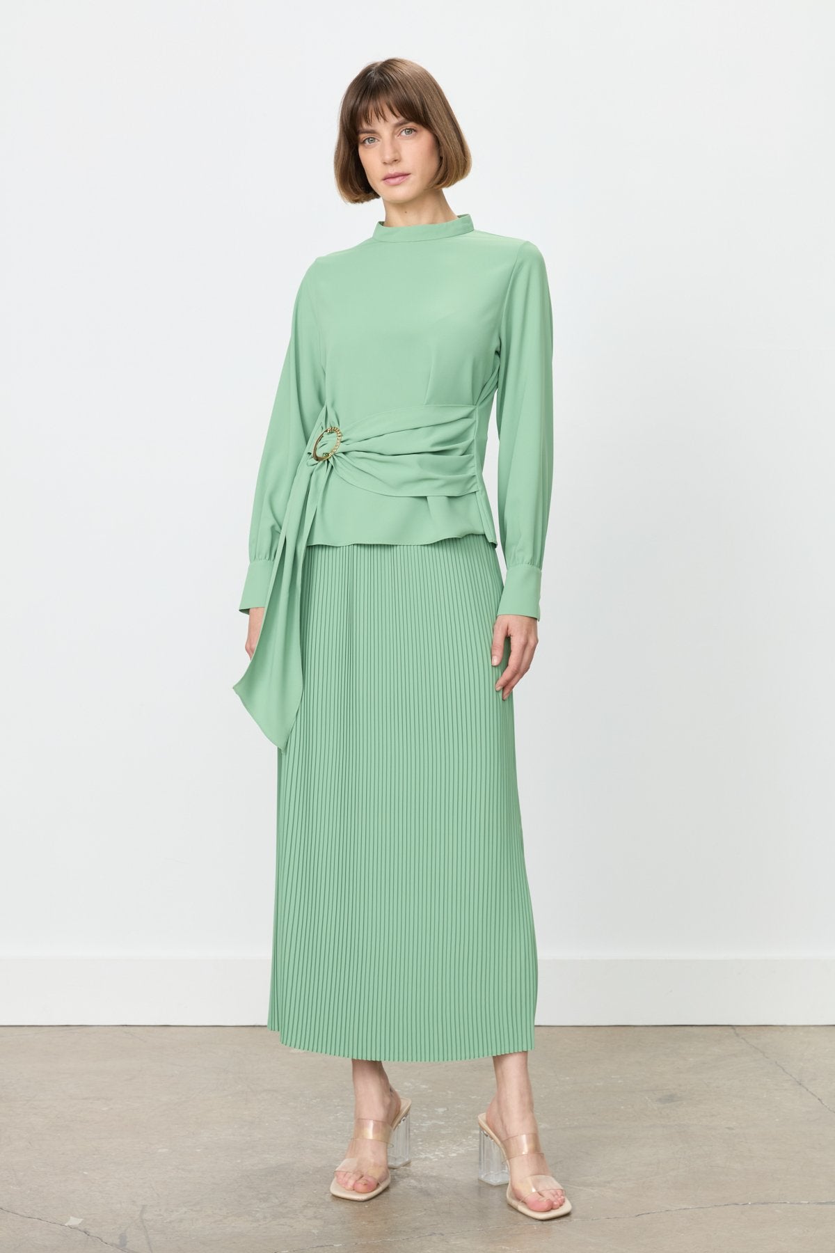 Pantolon Tunik Modal Takım - Füme