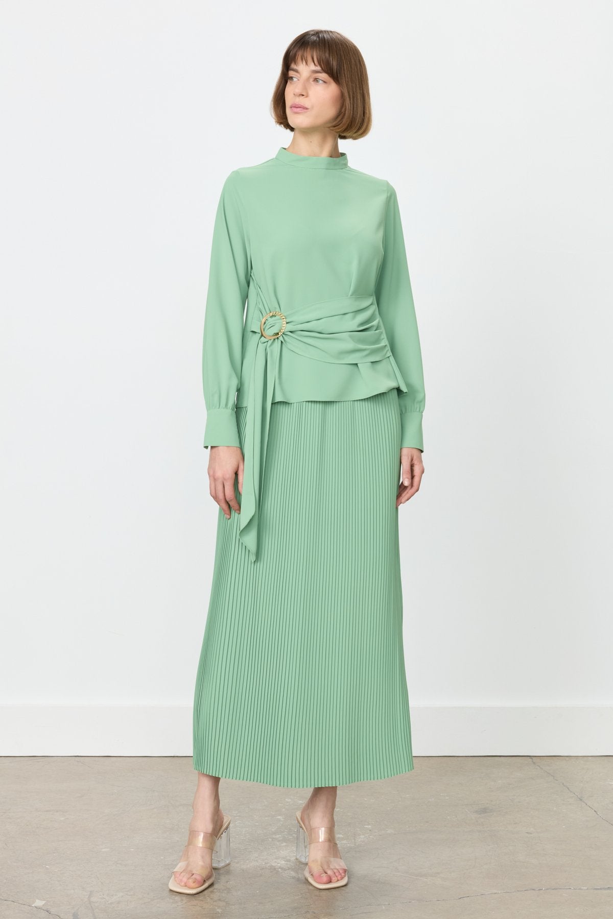 Pantolon Tunik Modal Takım - Füme