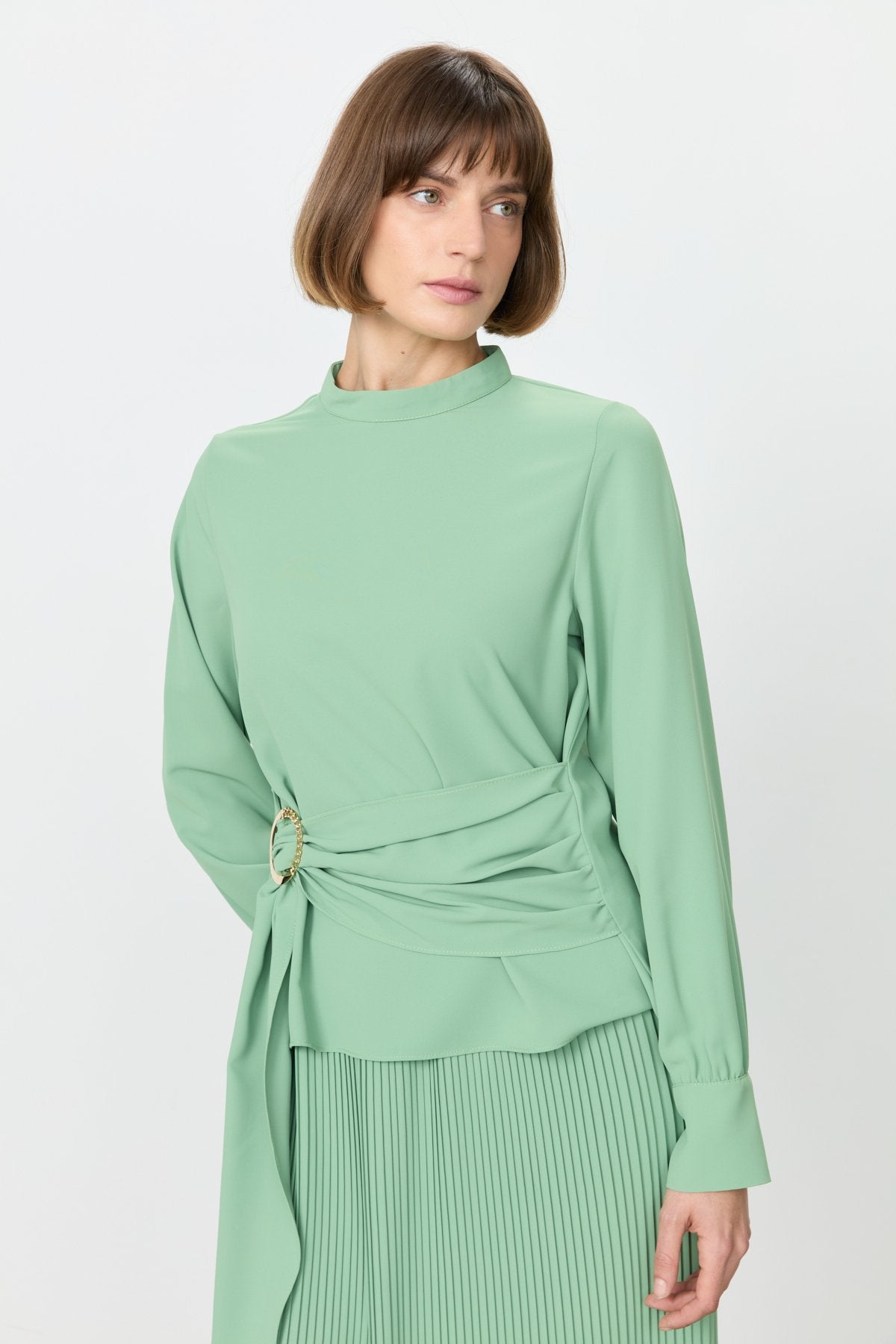 Pantolon Tunik Modal Takım - Füme