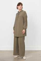 Pantolon Tunik Modal Takım - Haki