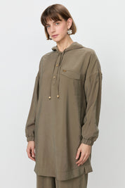 Pantolon Tunik Modal Takım - Haki