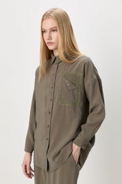 Pantolon Tunik Modal Takım - Haki