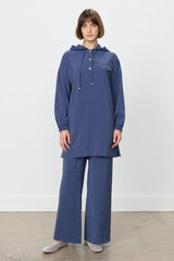 Pantolon Tunik Modal Takım - İndigo