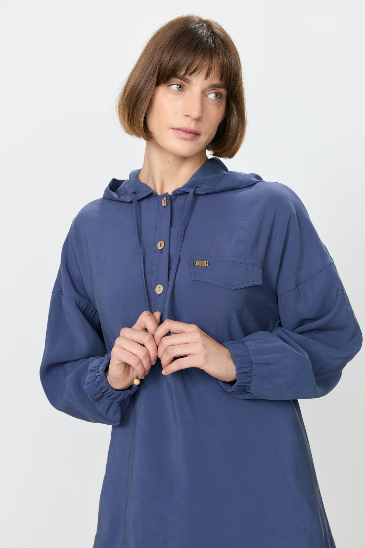 Pantolon Tunik Modal Takım - İndigo