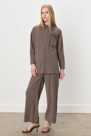 Modal Pants and Tunic Set - Coffee