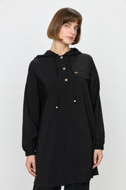 Pantolon Tunik Modal Takım - Siyah