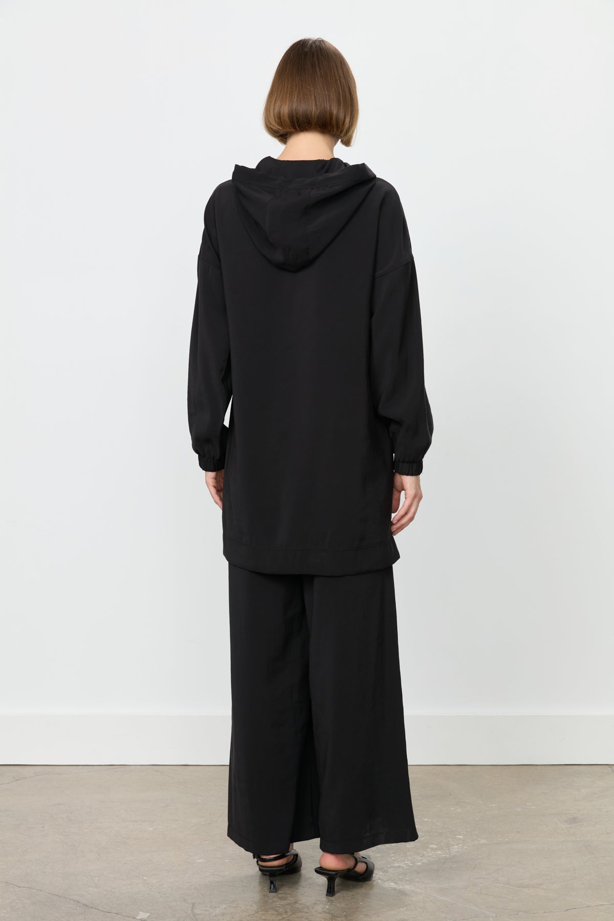 Pantolon Tunik Modal Takım - Siyah
