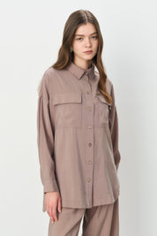 Pantolon Tunik Modal Takım - Vizon