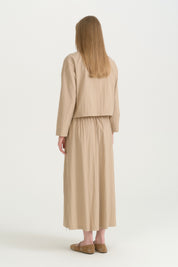 Parachute Crop Shirt - Beige