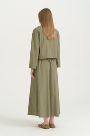 Parachute Crop Shirt - Khaki