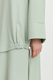 Parçalı Şerit Detaylı Pantolon Tunik Takım - Mint