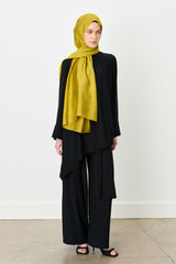 Panel Striped Detail Pants Tunic Set - Black