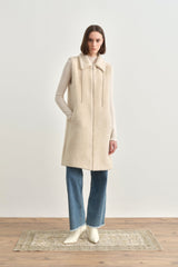 Angora Vest with Shiny Accessories - Beige