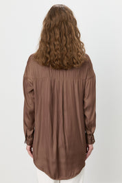 Tunic with Sparkling Stone Details - Brown