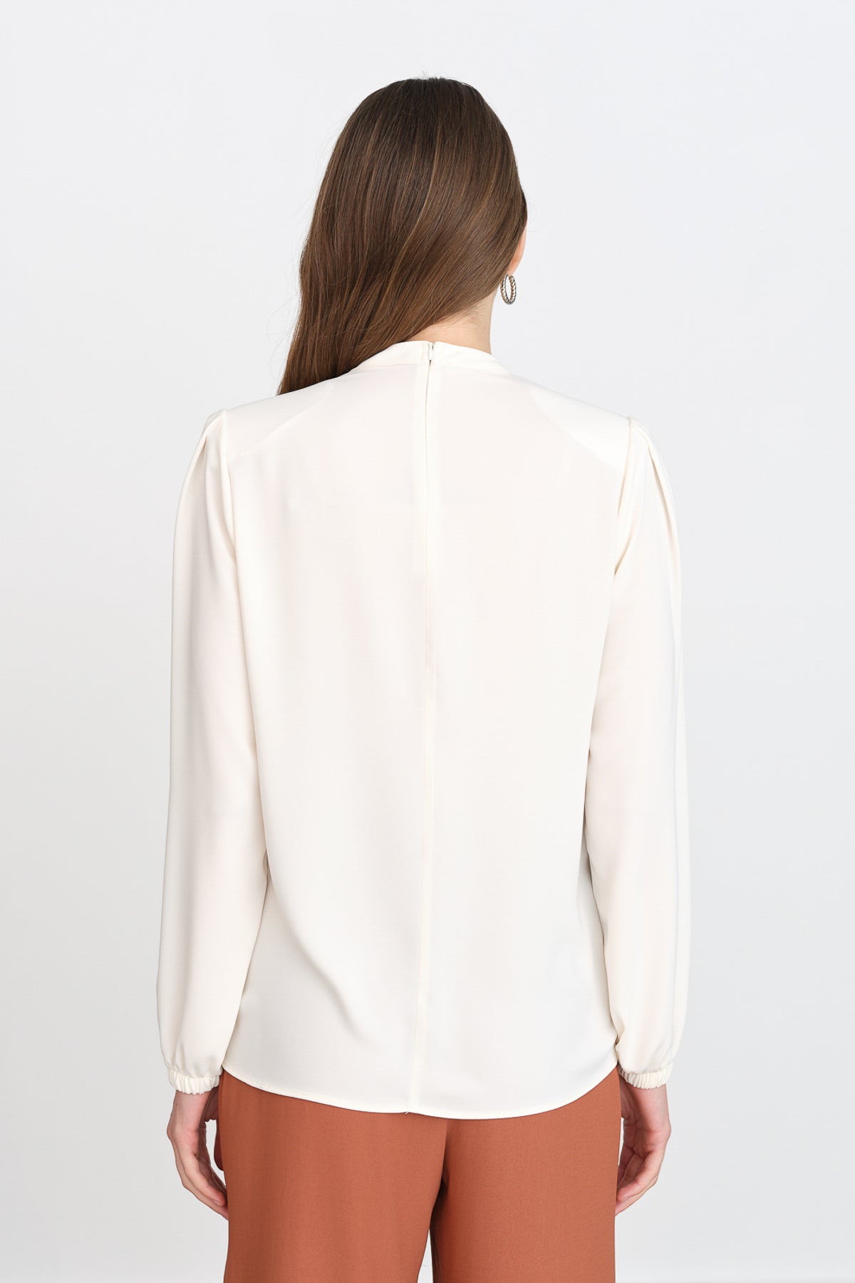 Pleated Detail Blouse - Ecru
