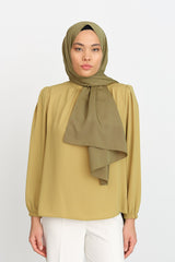 Pleated Detailed Blouse - Olive