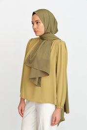 Pleated Detailed Blouse - Olive