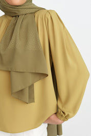 Pleated Detailed Blouse - Olive