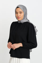 Pleated Detailed Blouse - Black