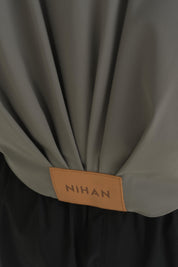 Pili Detaylı Crop Ceket - Gri