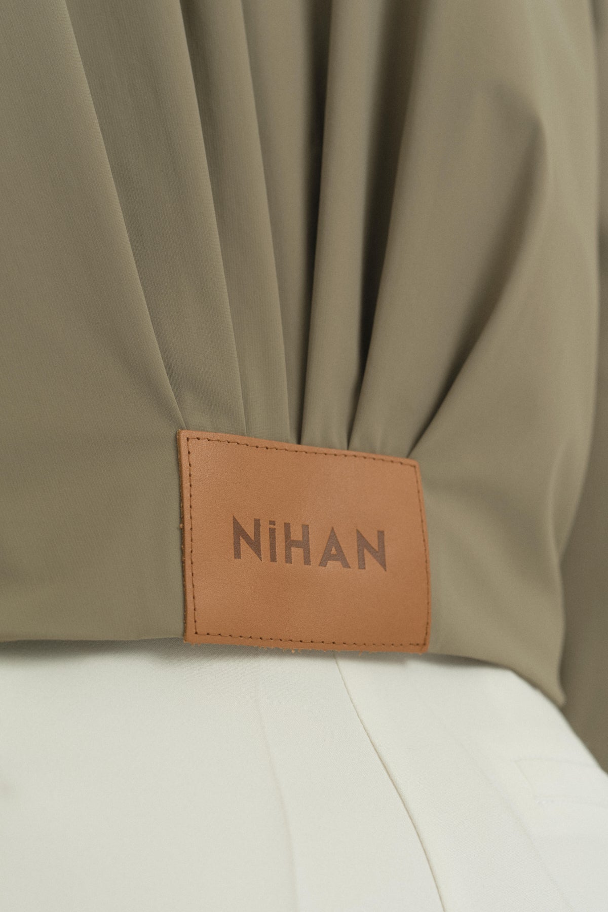 Pili Detaylı Crop Ceket - Haki