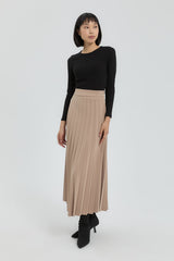 Pleated Skirt - Beige