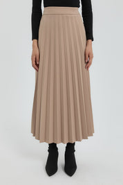 Pleated Skirt - Beige