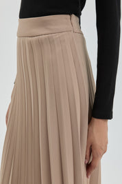 Pleated Skirt - Beige