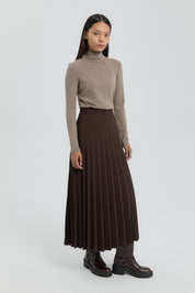 Pleated Skirt - Coffee