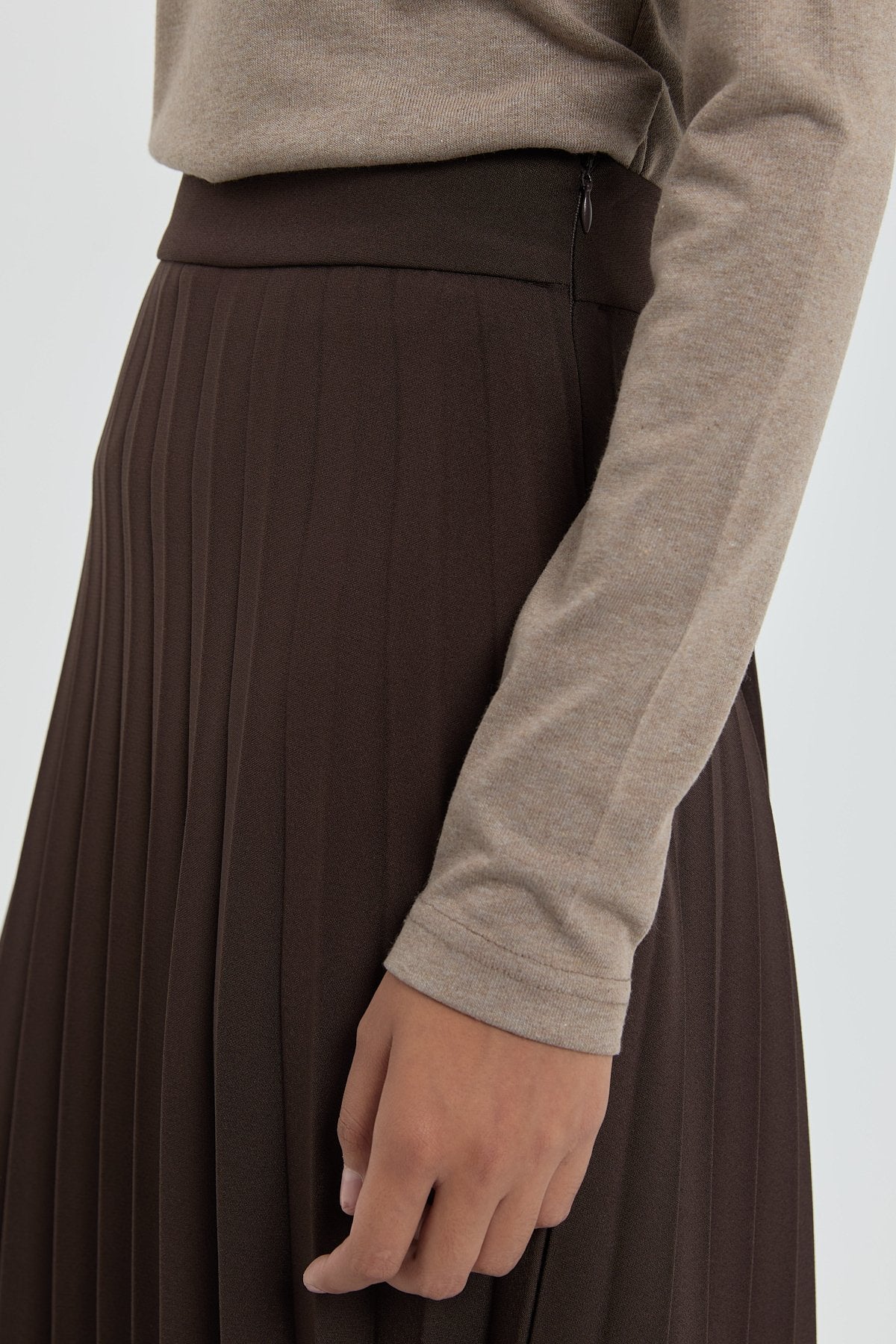 Pleated Skirt - Coffee