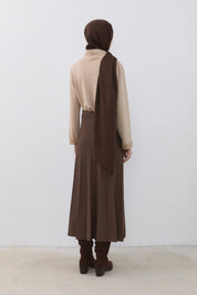 Pilise Rayon Etek - Kahve