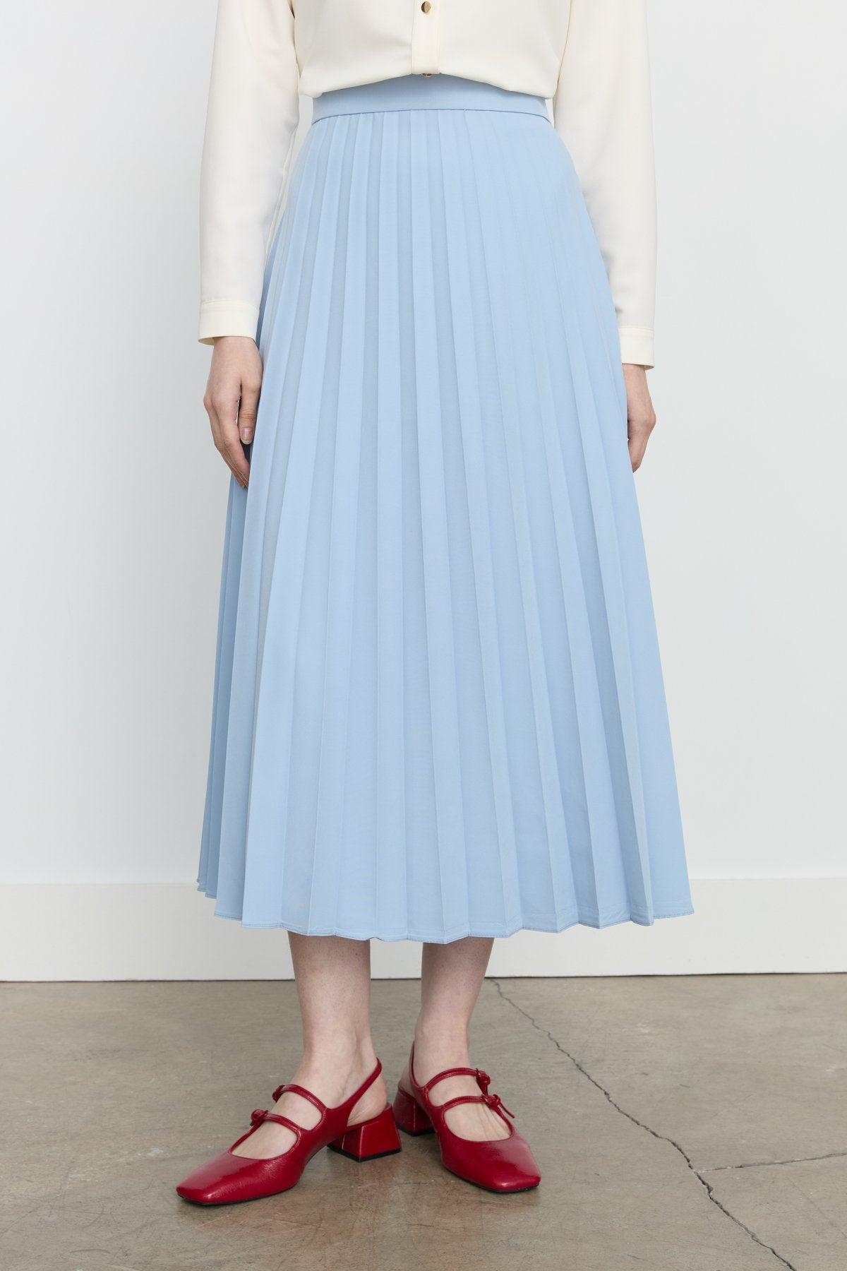 Pleated Skirt - Light Blue