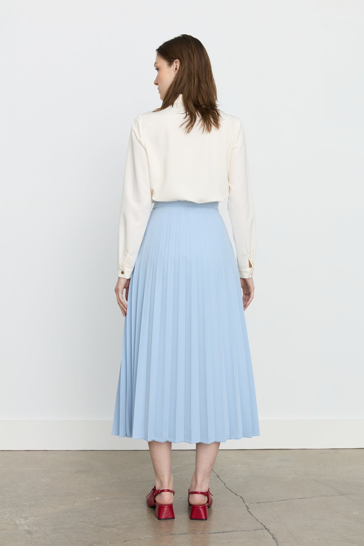 Pleated Skirt - Light Blue