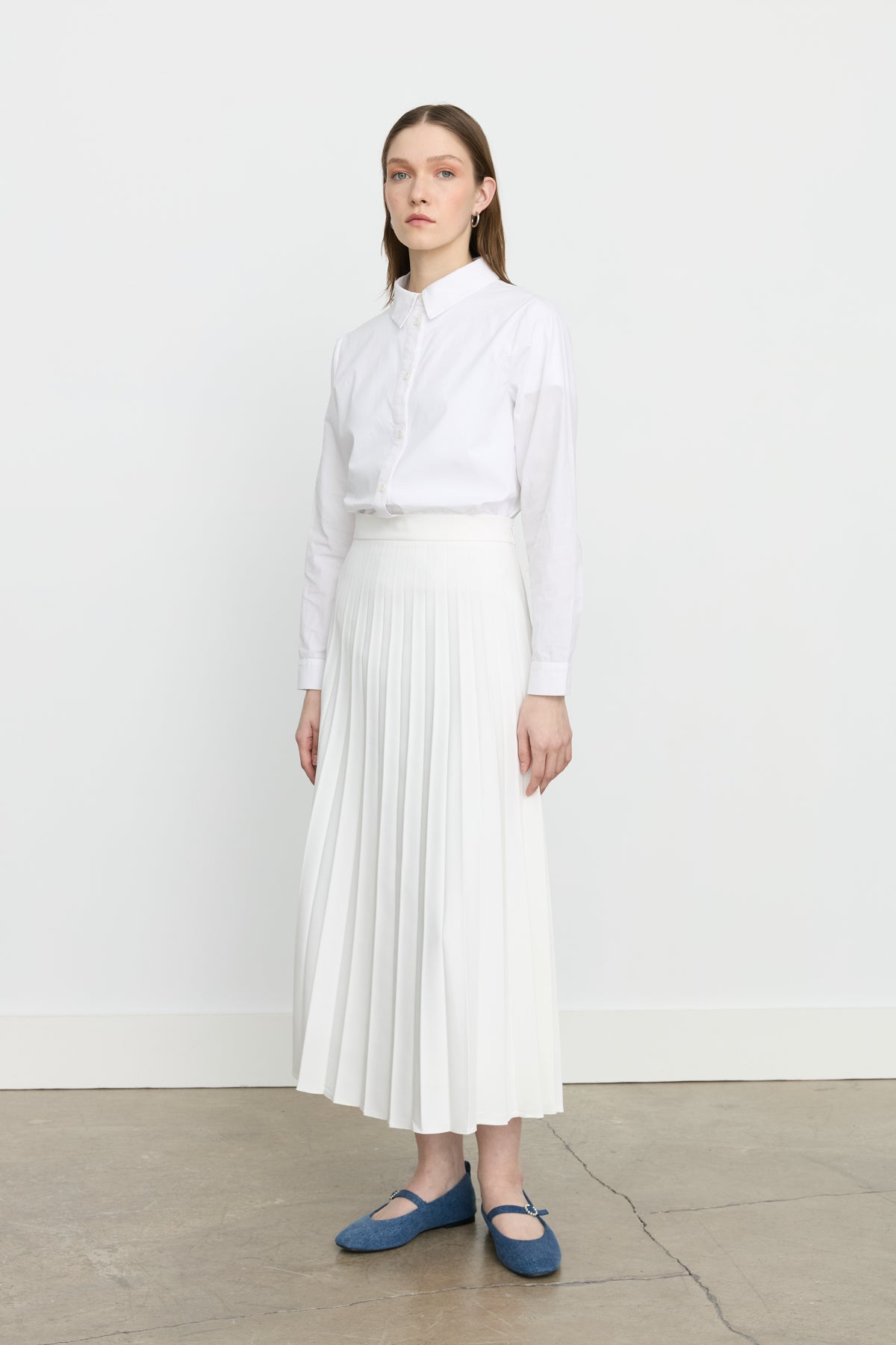 Pleated Skirt - Ecru