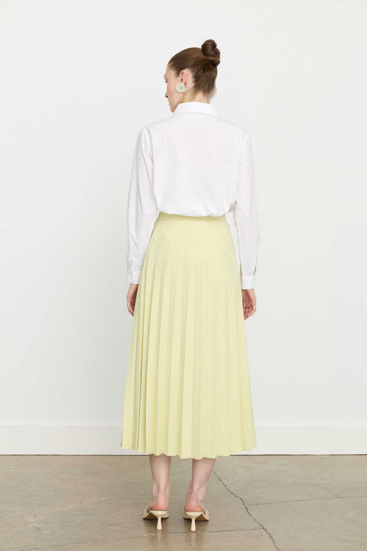 Pleated Skirt - Pistachio Green
