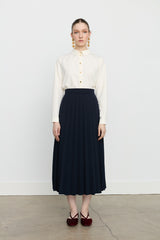 Pleated Skirt - Navy