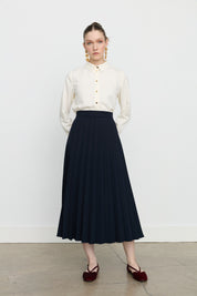 Pleated Skirt - Navy