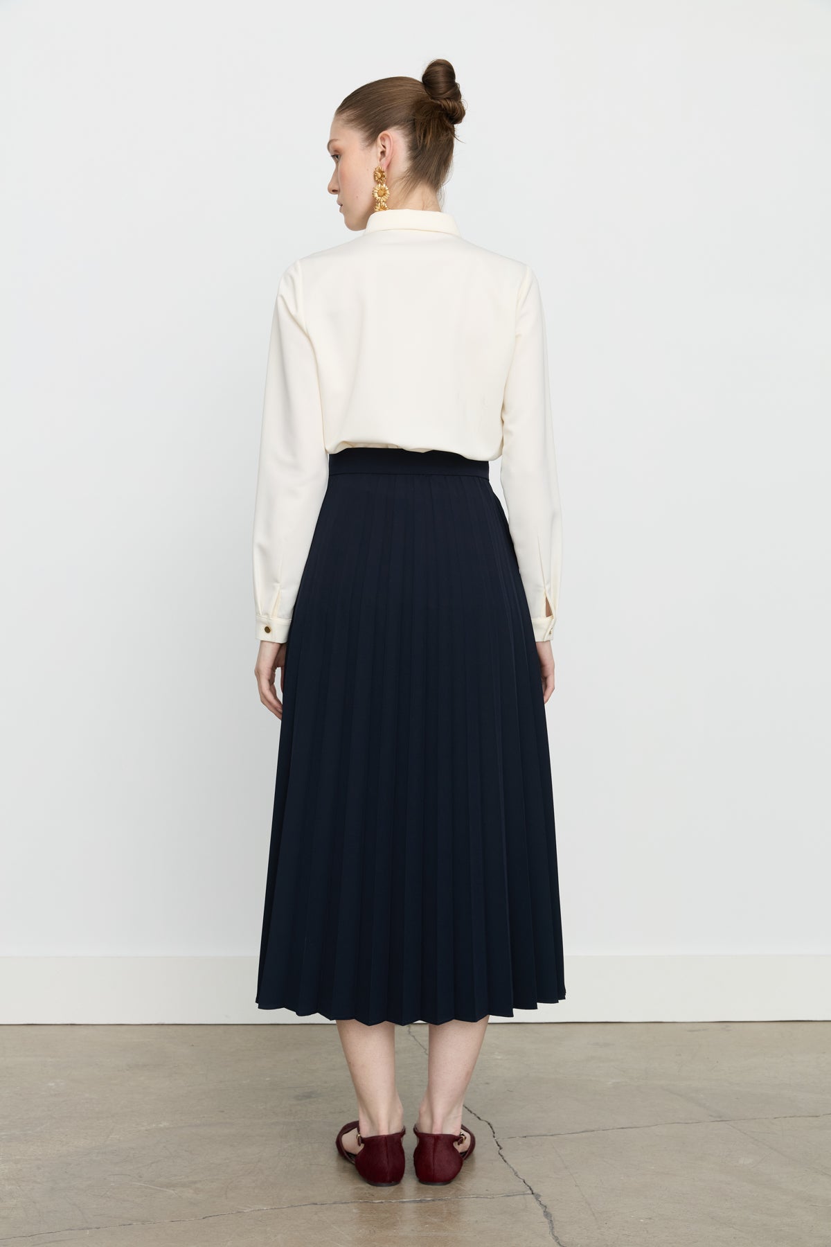 Pleated Skirt - Navy