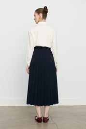Pleated Skirt - Navy