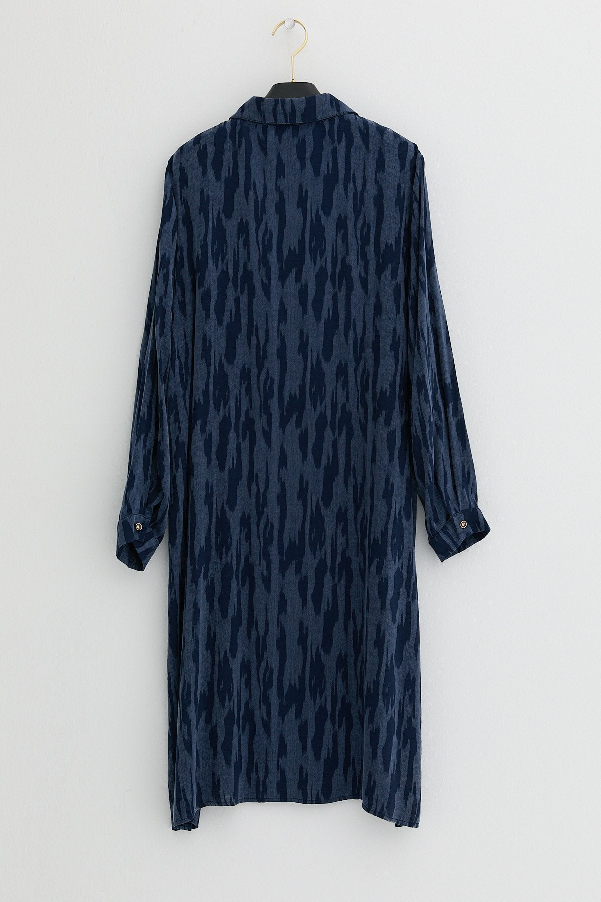 Premium Plus Size Cupra Tunic - Navy Blue