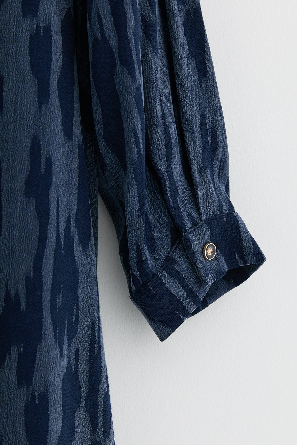 Premium Plus Size Cupra Tunic - Navy Blue