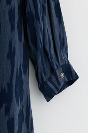 Premium Plus Size Cupra Tunic - Navy Blue