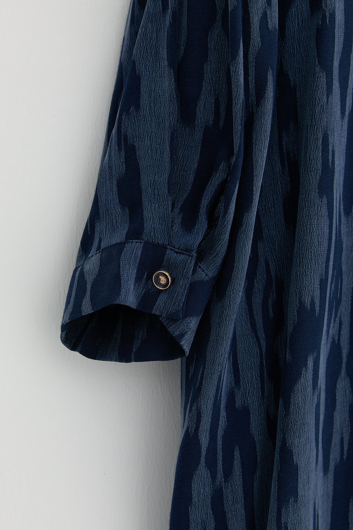 Premium Plus Size Cupra Tunic - Navy Blue