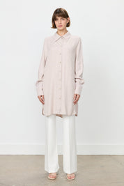 Premium Otriş Detaylı Jakar Tunik - Bej