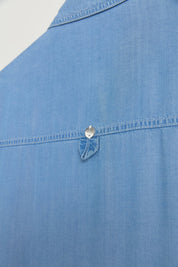 Püskül ve Rivet Detaylı Lyocell Tunik - Buz