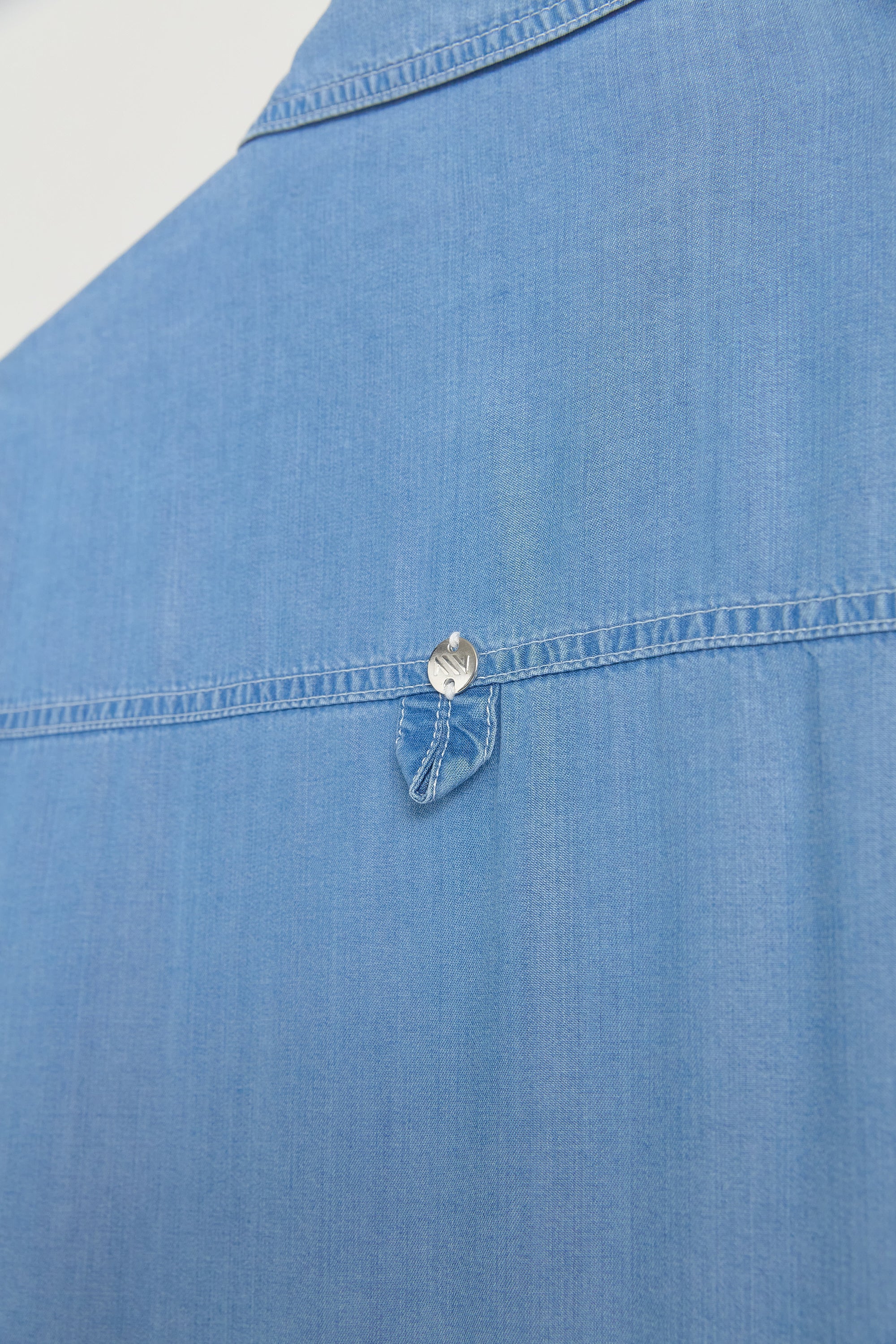 Püskül ve Rivet Detaylı Lyocell Tunik - Buz